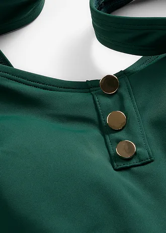 Badpak met knoopdetail • bosgroen • bonprix online shop