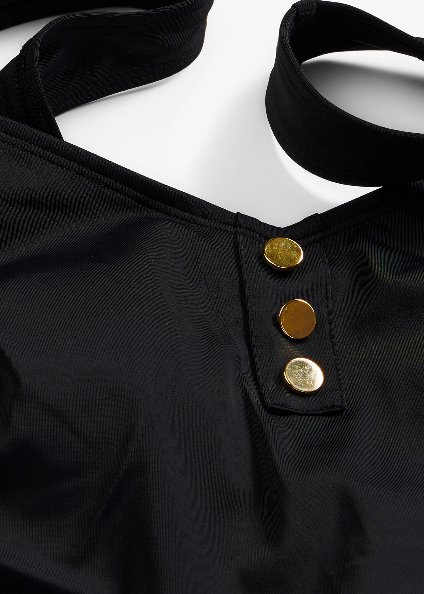 Maillot 1 pièce détail boutons • noir • Boutique bonprix