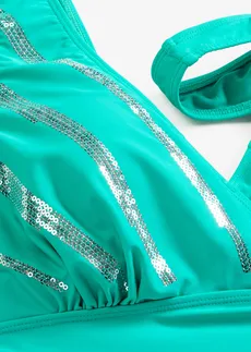 Costum de baie cu paiete • turcoaz-argintiu • magazin bonprix