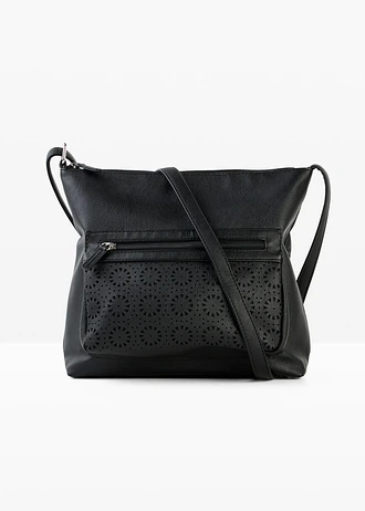 Kabelka Crossbody s dekoratívnym vreckom • čierna • obchod bonprix