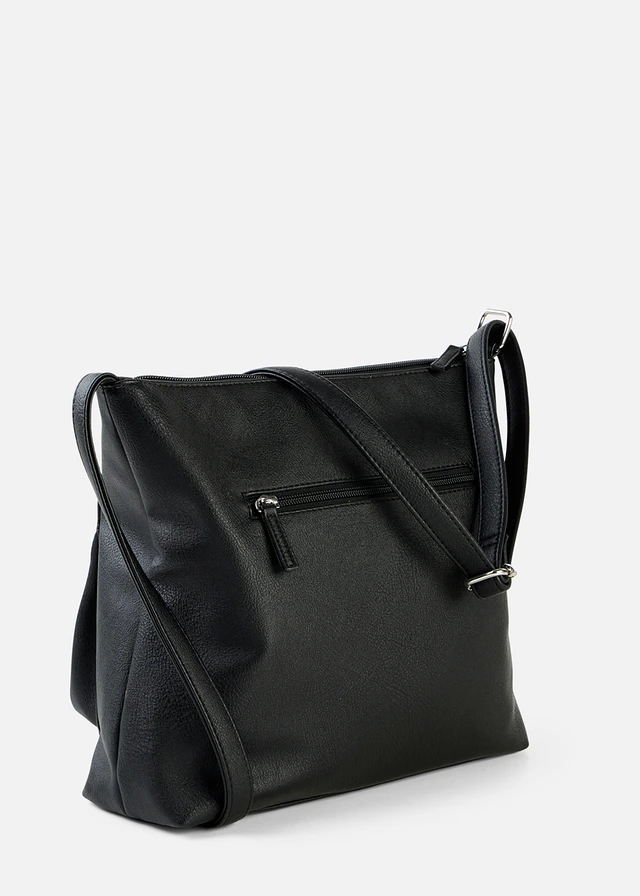 Sac à bandoulière avec poche extérieure décorative