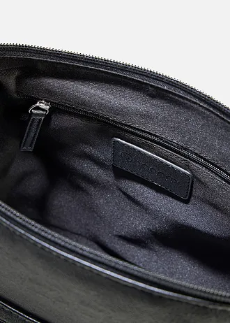 Kabelka přes rameno, s dekorativní vnější kapsou • černá • bonprix obchod