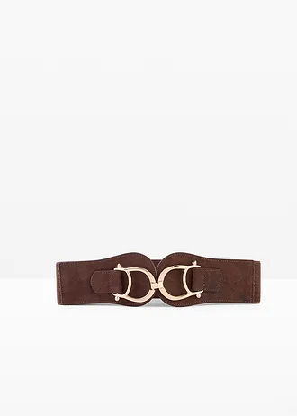 Ceinture extensible avec grande boucle, Couleur: noir