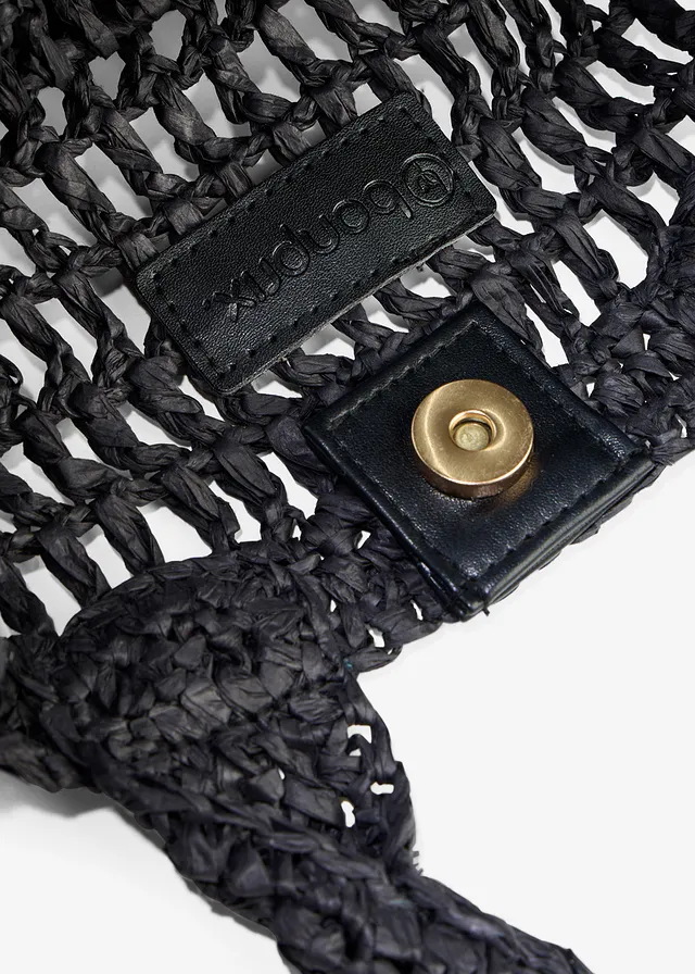 Sac à bandoulière aspect paille • noir • product-page.page-title-suffix