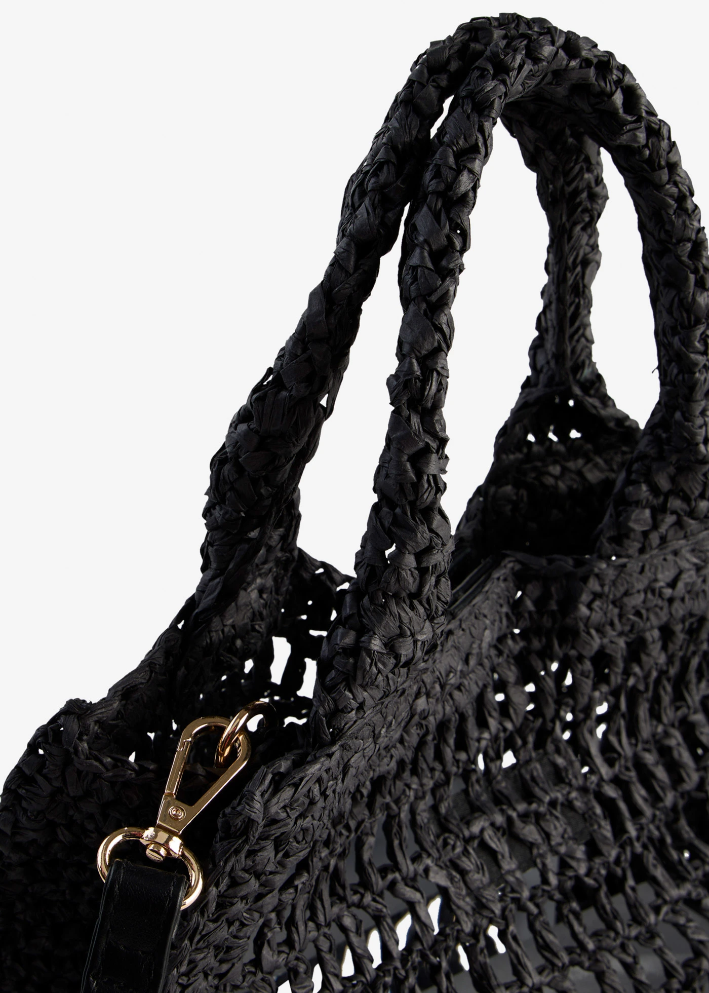 Sac à bandoulière aspect paille • noir • Boutique bonprix