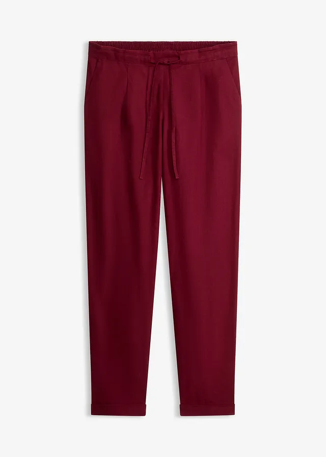 Linnen broek, Kleur: esdoornrood