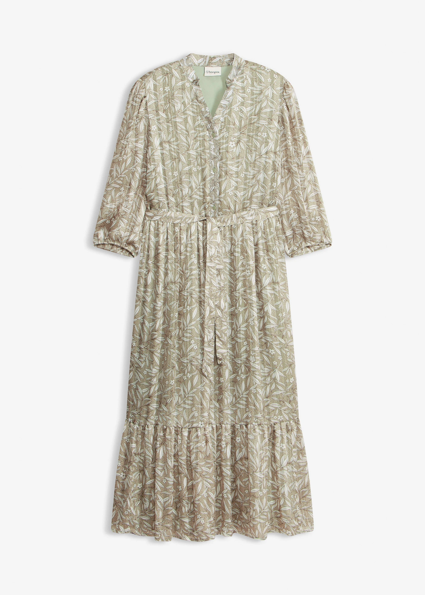 Robe en mousseline • vert pâle floral • Boutique bonprix