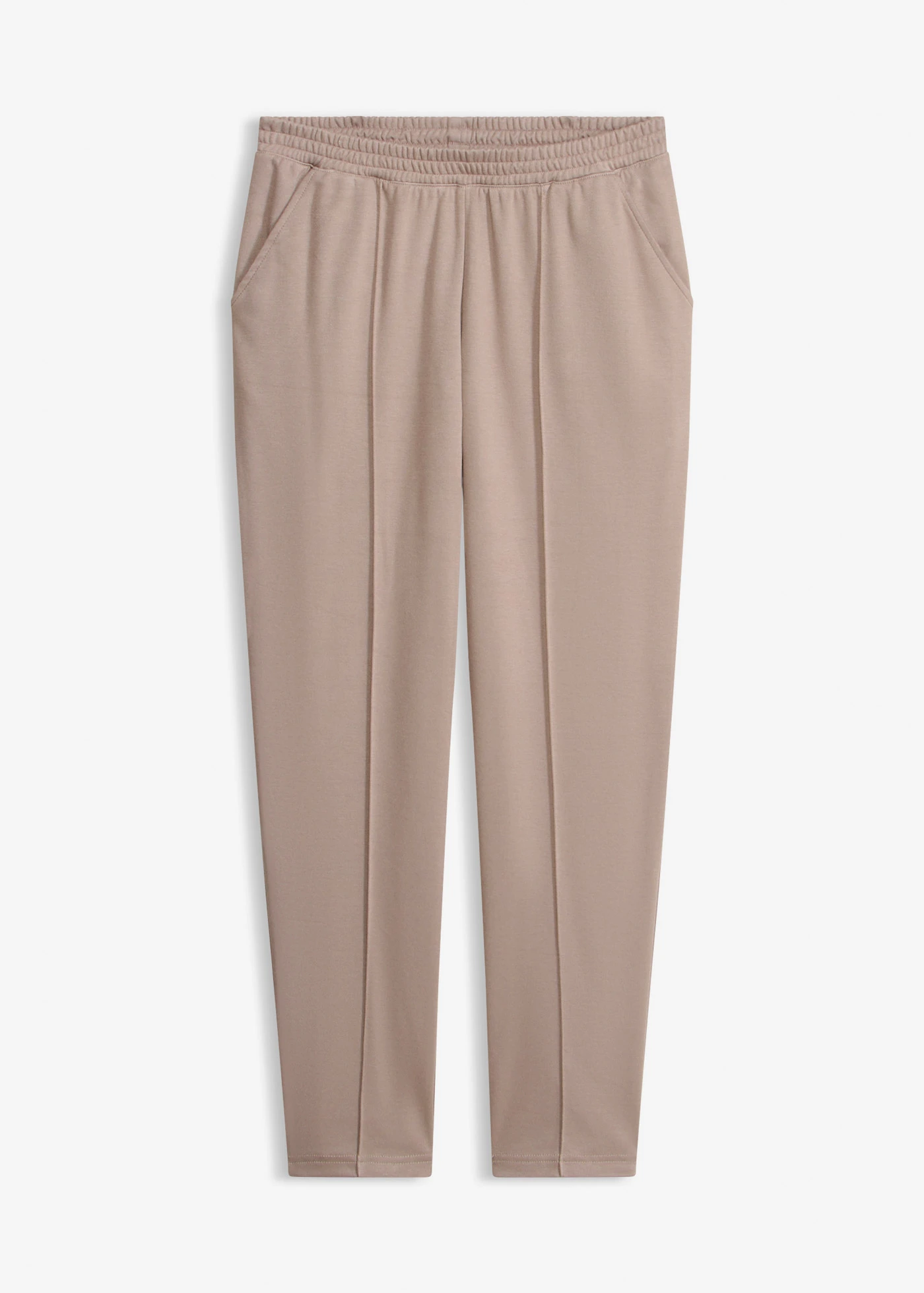 Pantalon élastiqué avec nervures devant • taupe • Boutique bonprix