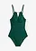 Maillot 1 pièce sculptant, maintien modéré, Couleur: vert