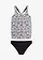 Oversized tankini (2-dlg. set), Kleur: zwart-wit gestippeld