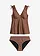 Tankini van glitterend materiaal (2-dlg. set), Kleur: bruin