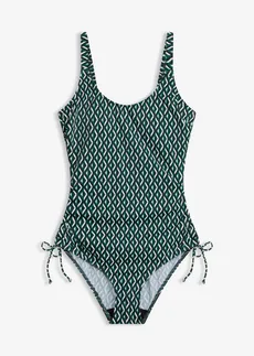 Costum de baie cu șireturi de legare • verde-pădure cu imprimeu grafic • magazin bonprix