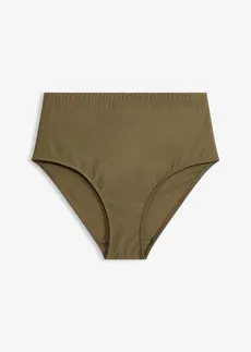 Licht corrigerend high waist bikinibroekje, Kleur: donkerolijfgroen