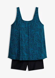 Badpak met pijpjes • petrol-zwart gestippeld • bonprix online shop