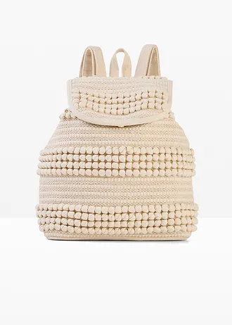 Rugzak van macramé-look • natuurbeige • bonprix online shop