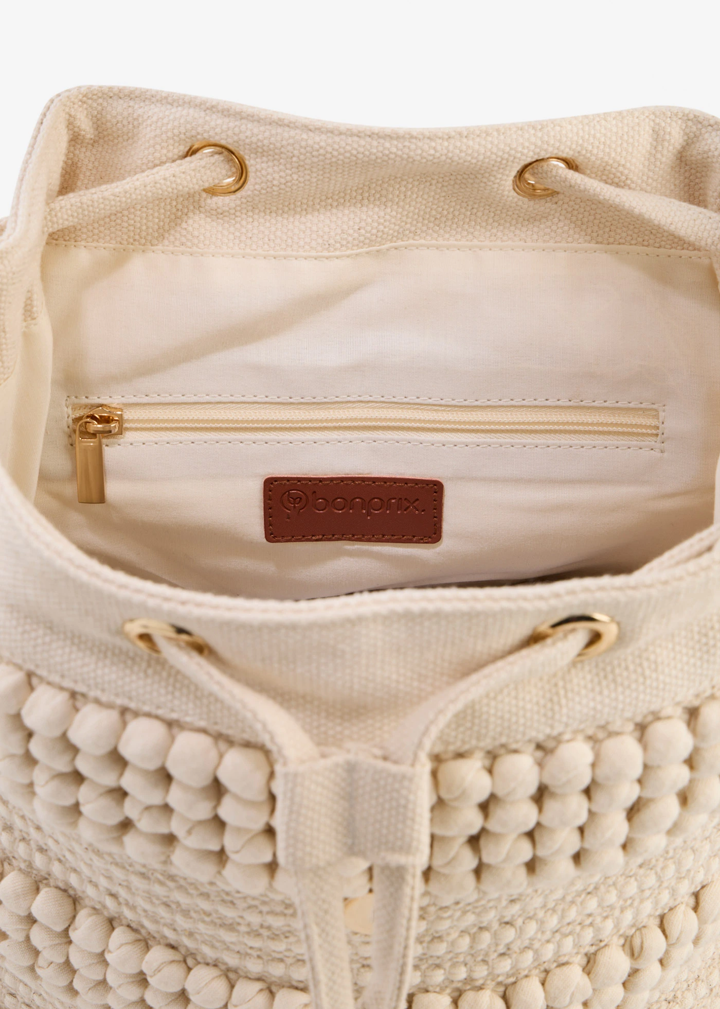 Rugzak in macramé-look • natuurbeige • bonprix online shop