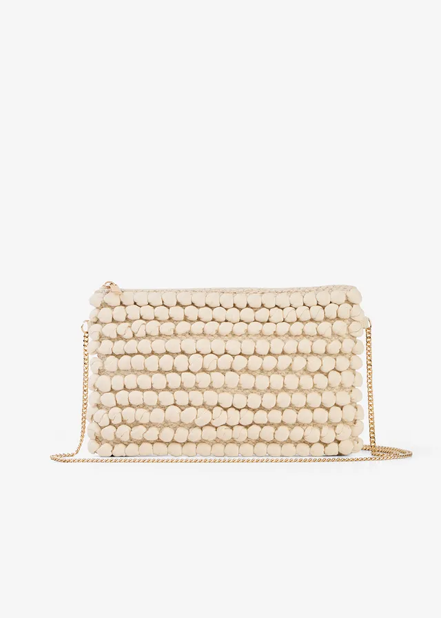 Petit sac à bandoulière, aspect texturé, Couleur: beige naturel