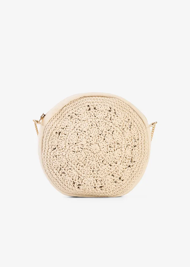 Petit sac rond à bandoulière • beige naturel • Boutique bonprix
