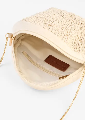 Petit sac rond à bandoulière • beige naturel • Boutique bonprix