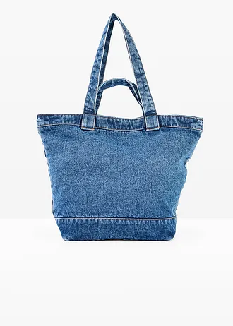 Velká kabelka z denimu, barva: světle modrý denim