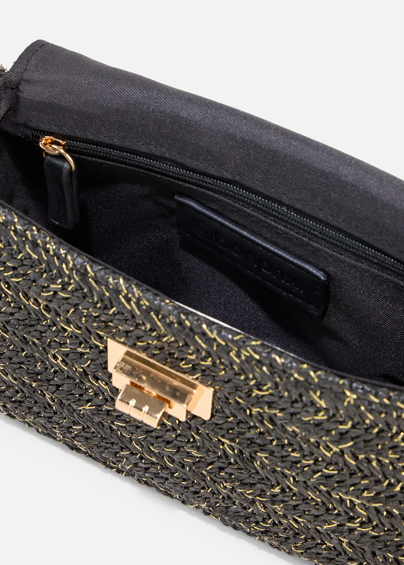 Slamená kabelka crossbody v slamenom vzhľade • čierna • obchod bonprix