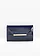 Clutch in lak-look, Kleur: donkerblauw