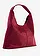 Cabas en suédine, Couleur: rouge rubis