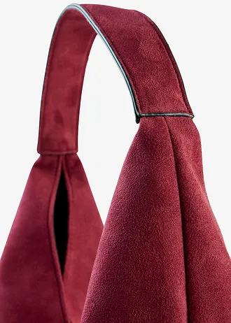 Taška Shopper vo velúrovom vzhľade • rubínovo červená • obchod bonprix