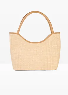Torba typu shopper w optyce plecionki • kremowy • sklep bonprix