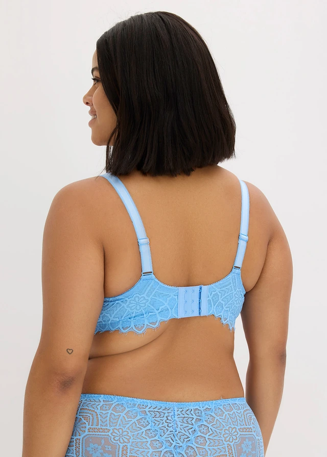 Soutien-gorge minimiseur, détail doré, Couleur: bleu layette