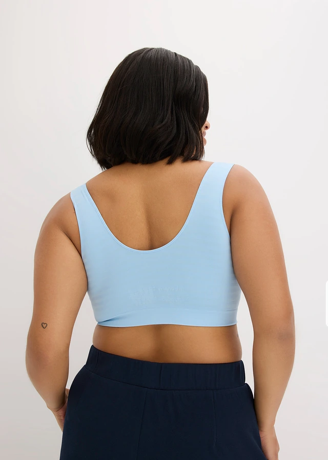 Feel Comfort naadloze bralette (set van 2), Kleur: 2x lichtblauw