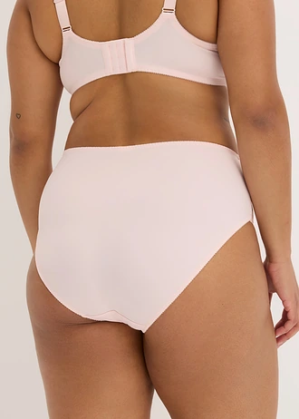 Maxislip met gebloemd kant (set van 2), Kleur: lichtroze+wit