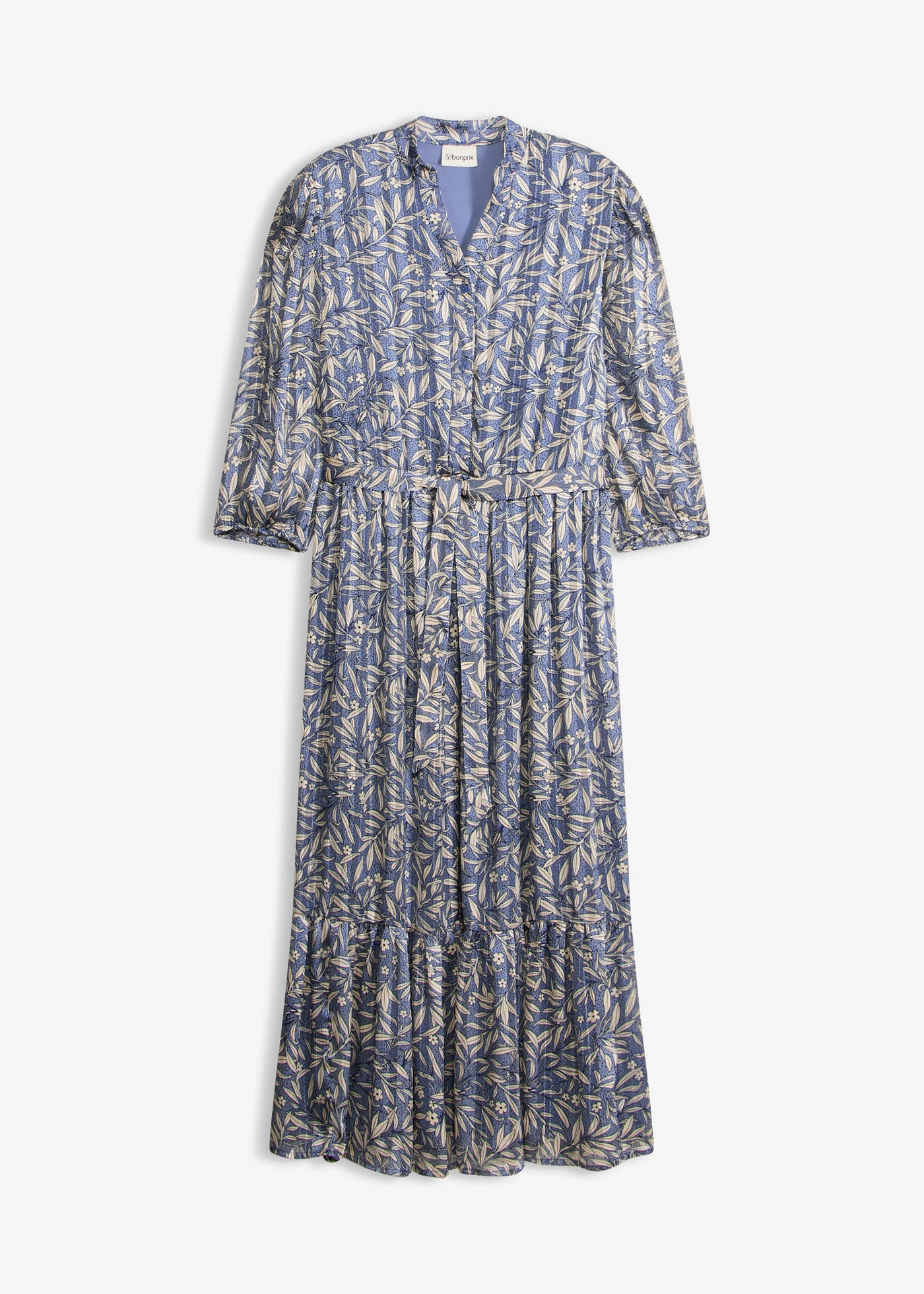 Robe en mousseline • bleu fumé floral • Boutique bonprix