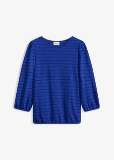 Tunique en jersey texturé, Couleur: bleu cobalt