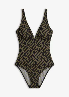 Maillot 1 pièce sculptant à col en V, maintien léger