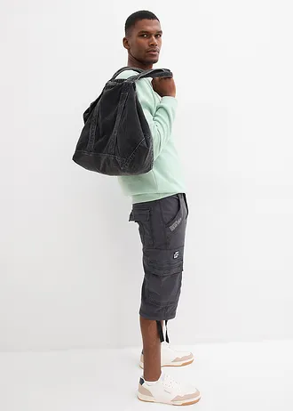 Bermuda long et regular avec poches cargo • noir imprimé • Boutique bonprix