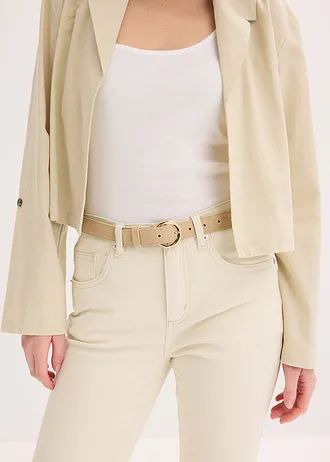 Leren riem • beige • bonprix online shop