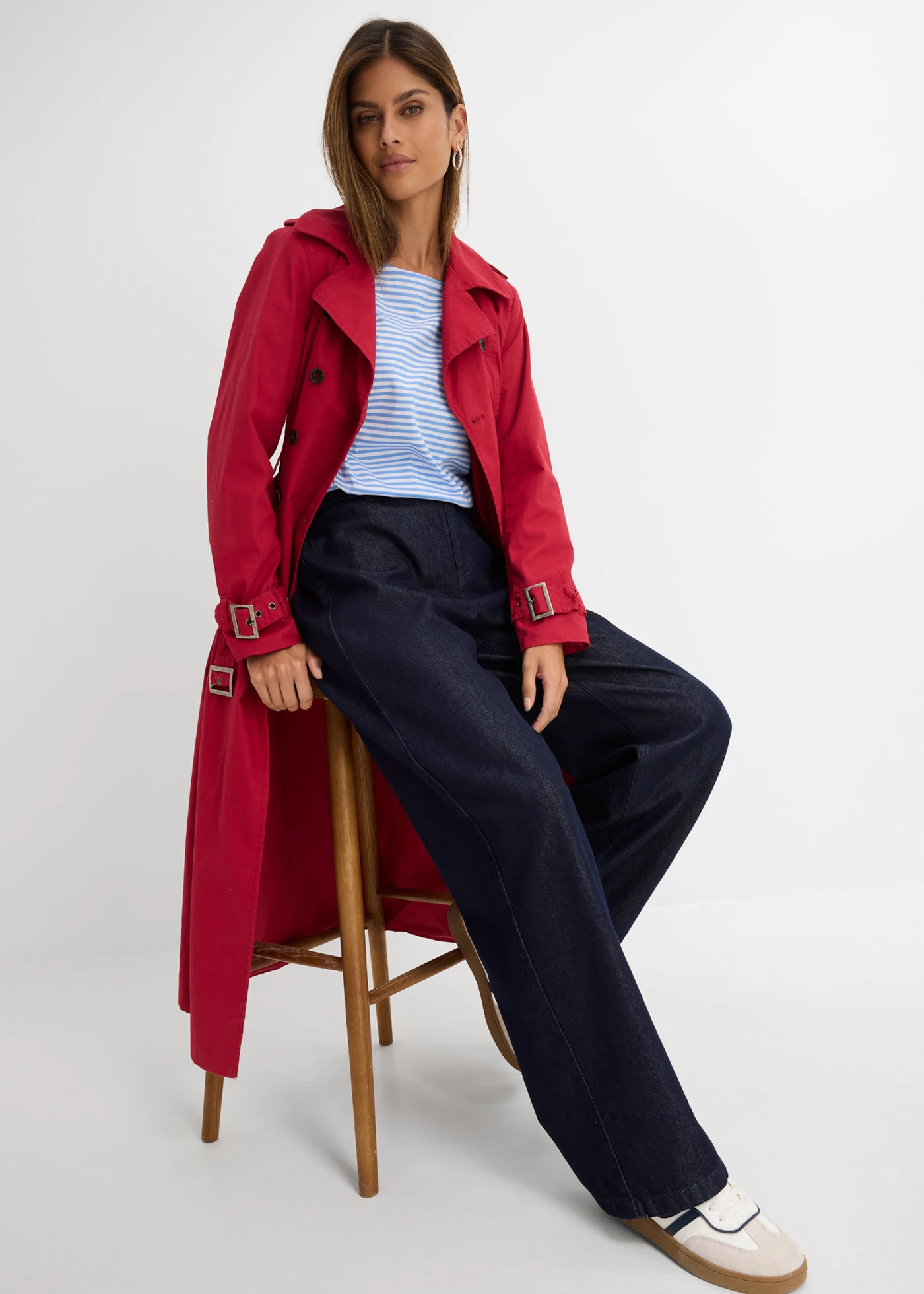 Džínsy straight, Loose, High Waist • tmavomodrá denim • obchod bonprix