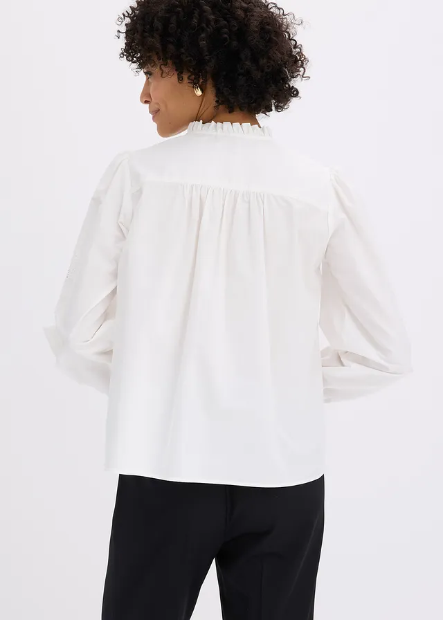 Katoenen tuniek met broderie anglaise • wolwit • product-page.page-title-suffix