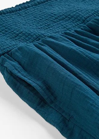 Pantaloni palazzo din muselină • albastru-petrol • magazin bonprix