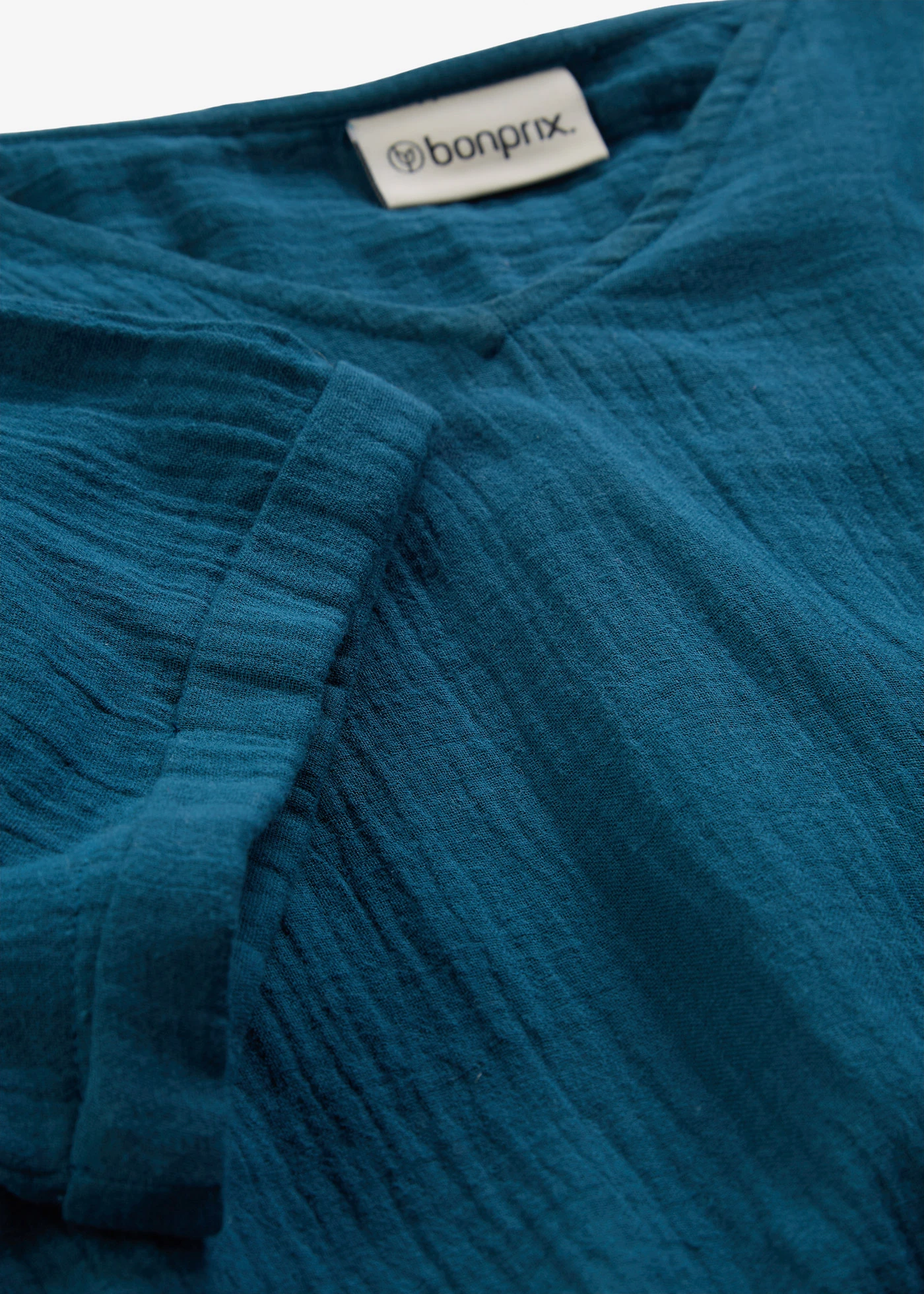 Shirt tuniek van zachte mousseline • blauwpetrol • bonprix online shop