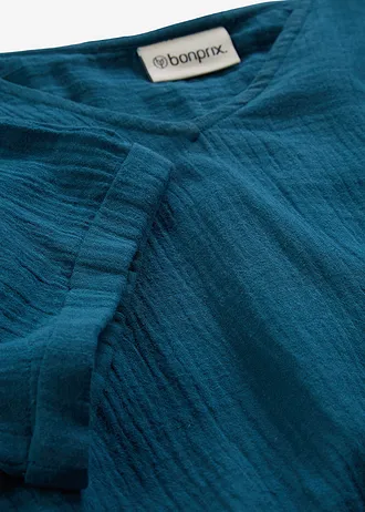 Shirt tuniek van zachte mousseline • blauwpetrol • bonprix online shop