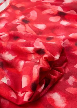 Jurk met ballonmouwen • rood gebloemd • bonprix online shop