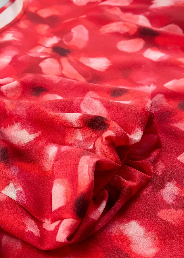 Robe à manches ballon • rouge floral • product-page.page-title-suffix