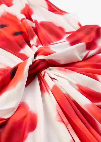 Jersey jurk • crème-aardbeirood gebloemd • bonprix online shop