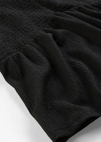 T-shirt en crêpe texturé • noir • Boutique bonprix