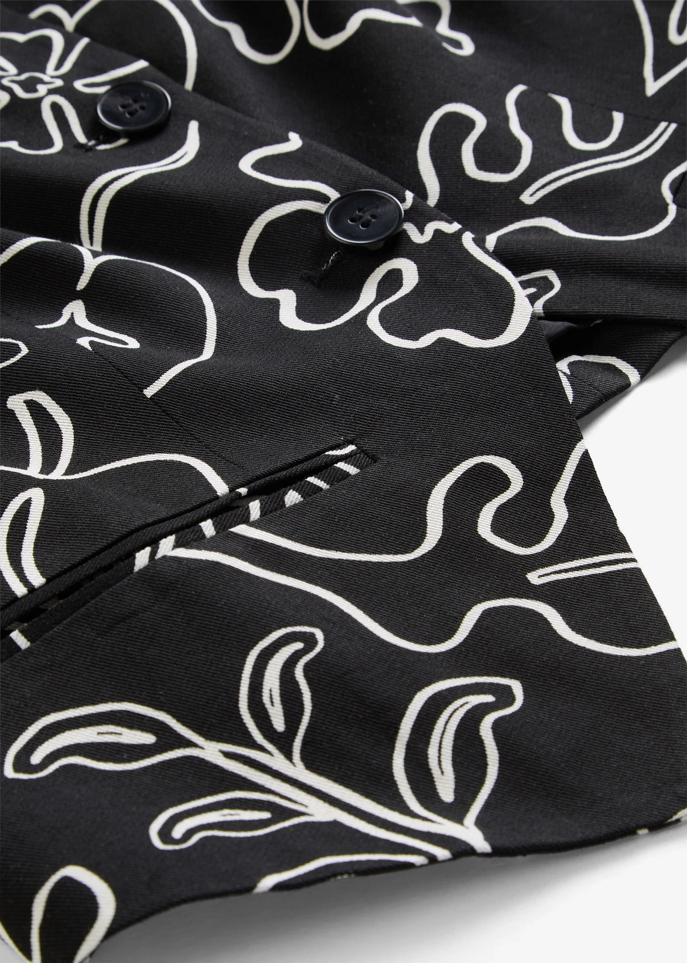 Vestă-taior • negru cu imprimeu • magazin bonprix