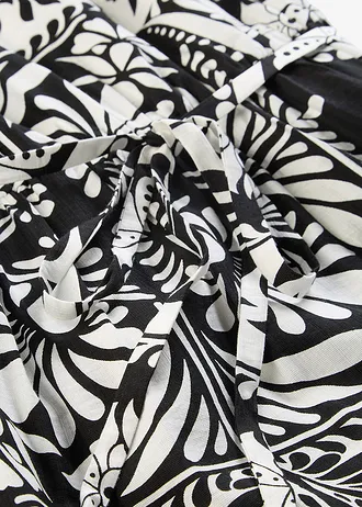 Midi jurk • zwart-wolwit met print • bonprix online shop