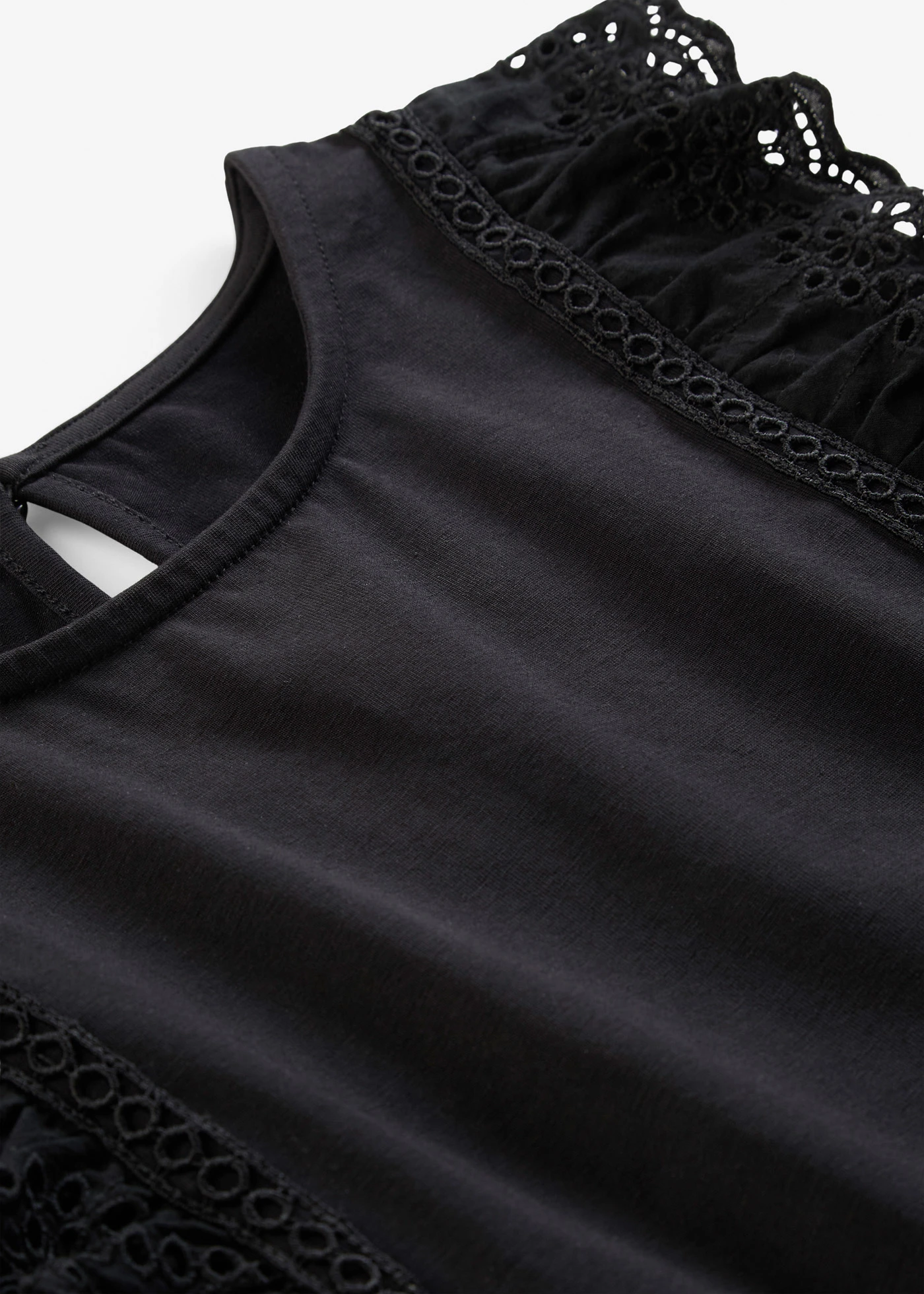 Top van katoenmix • zwart • bonprix online shop