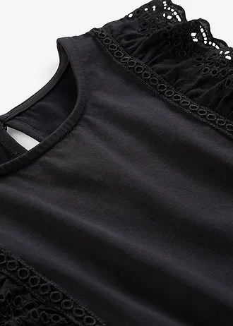 Top din mix de bumbac • negru • magazin bonprix